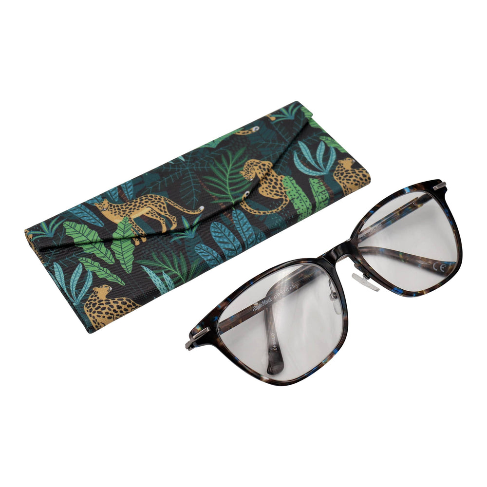 Cheetah Glasses Case – Fun, Magic – Vegan Leather