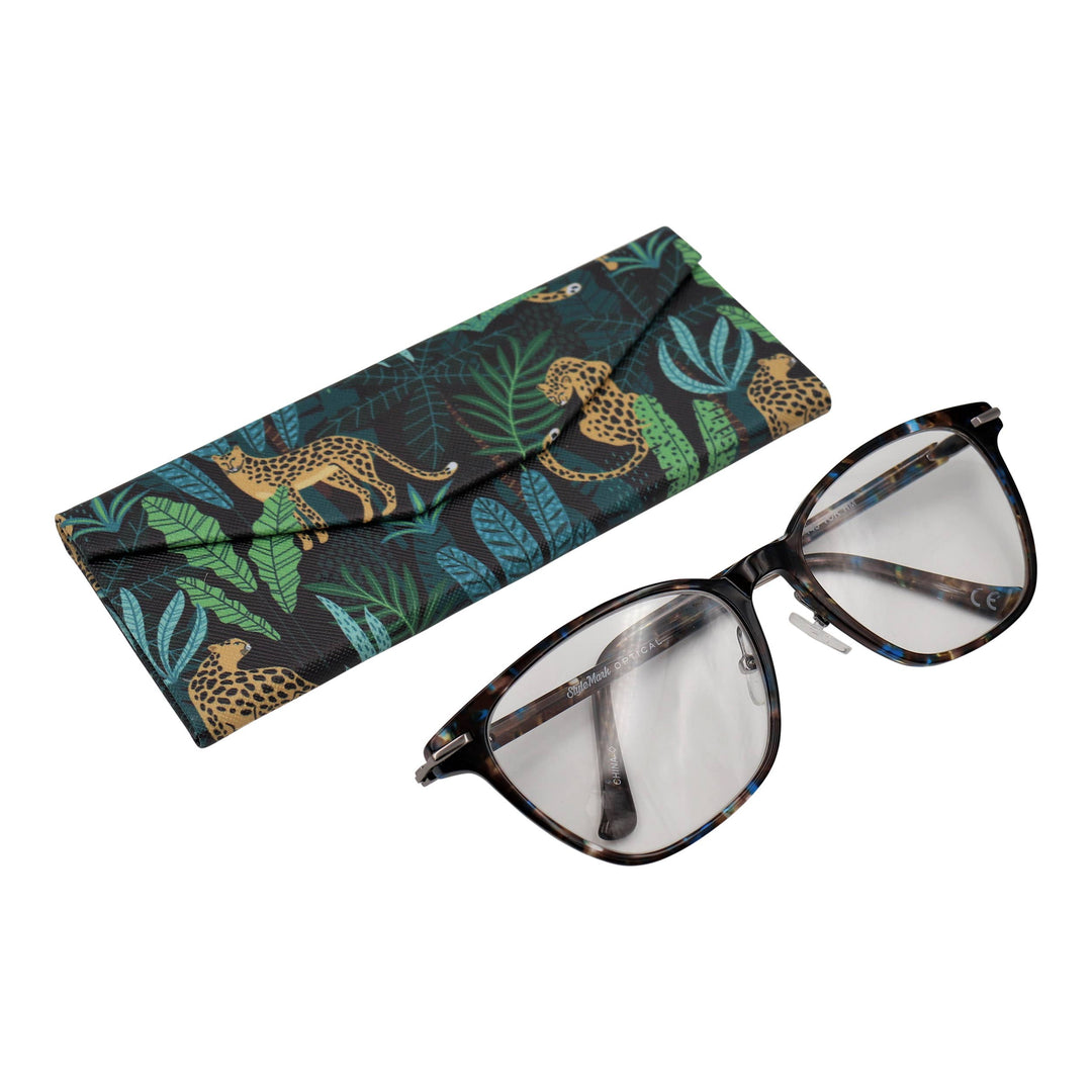 Cheetah Glasses Case – Fun, Magic – Vegan Leather