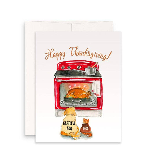 Turkey In Oven - Funny Thanksgiving Card