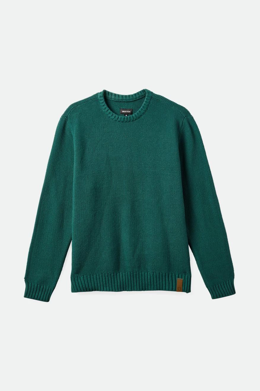 JACQUES WAFFLE KNIT SWEATER - Pine Needle