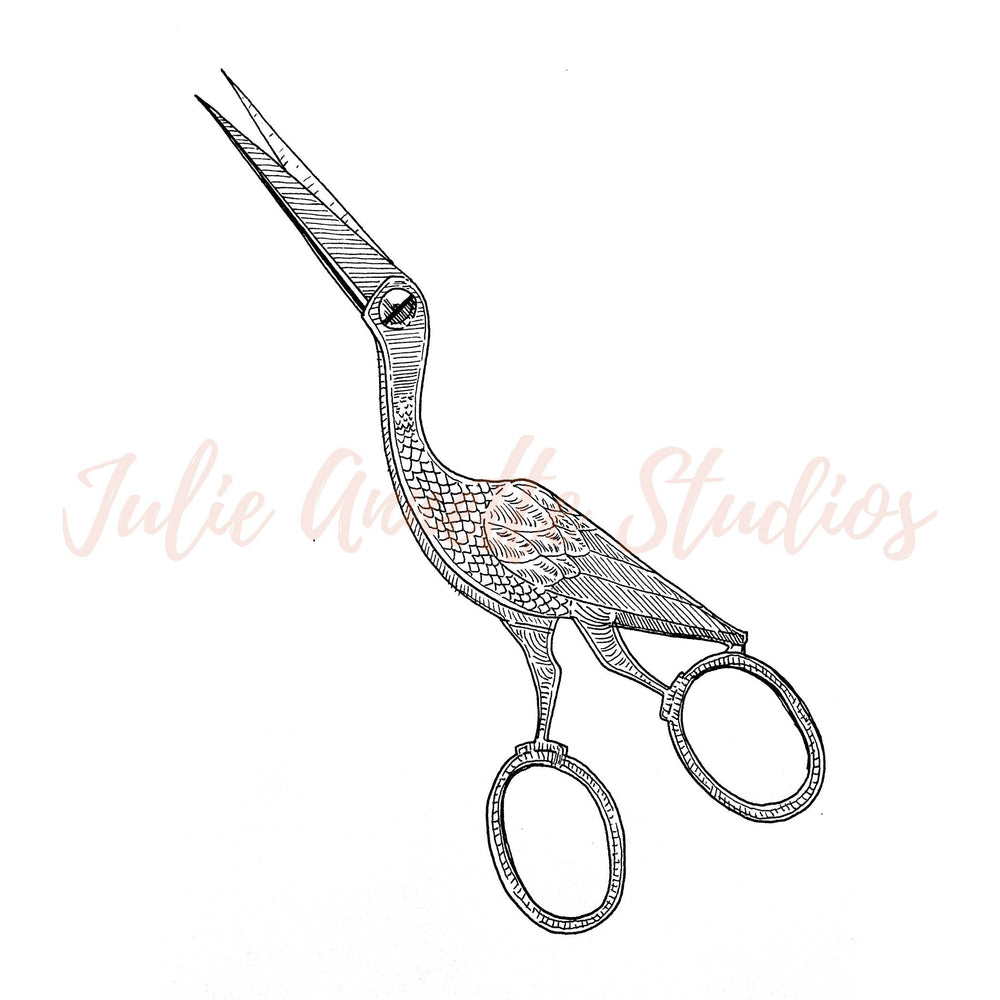 Embroidery Scissors 4x4 Die Cut Stickers