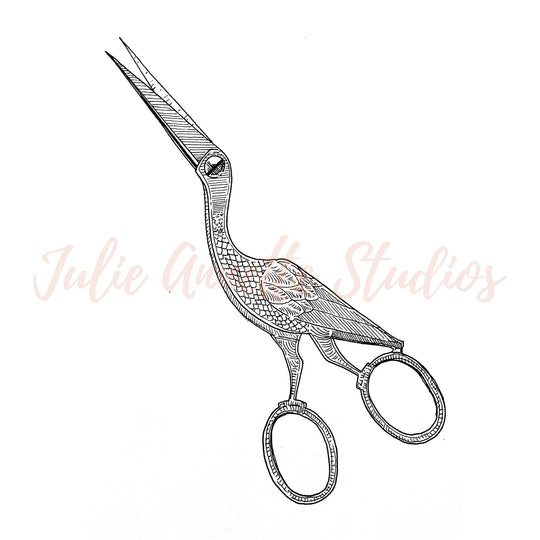 Embroidery Scissors 4x4 Die Cut Stickers
