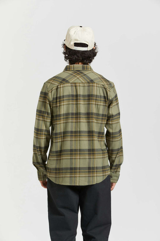 Bowery Flannel - Vetiver/Laurel Wreath/Washed Black