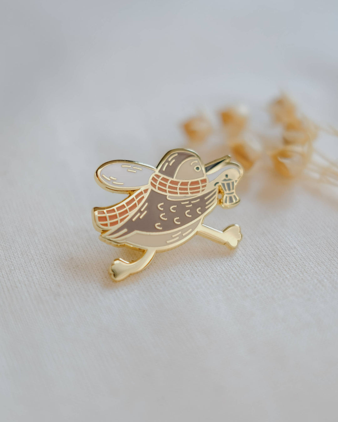 Coffee Sandpiper Enamel Pin