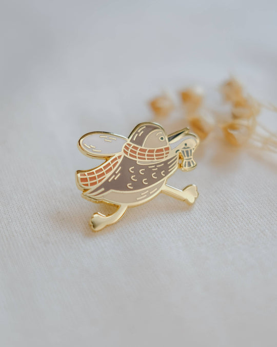 Coffee Sandpiper Enamel Pin