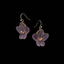 Load image into Gallery viewer, African Violet Wire Earrings
