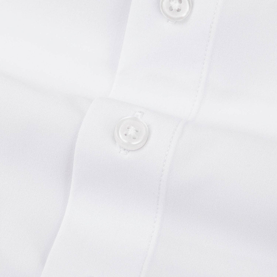 White Hustle Dress Shirt - Long Sleeve