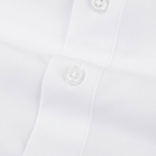 White Hustle Dress Shirt - Long Sleeve