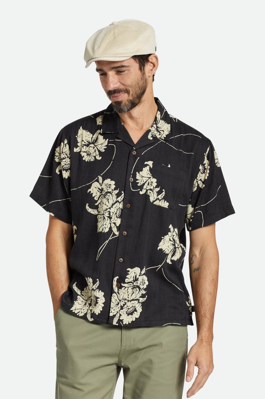 BUNKER SLUB S/S WVN - WASHED BLACK/OFF WHITE