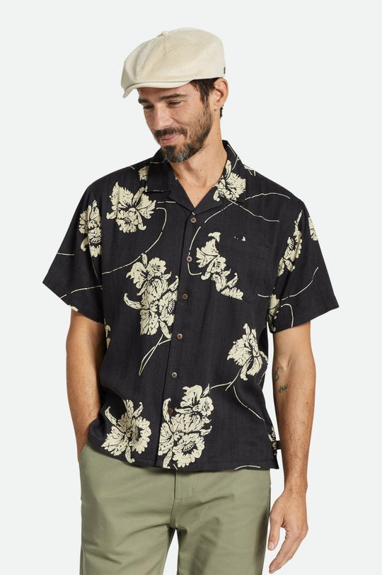 BUNKER SLUB S/S WVN - WASHED BLACK/OFF WHITE