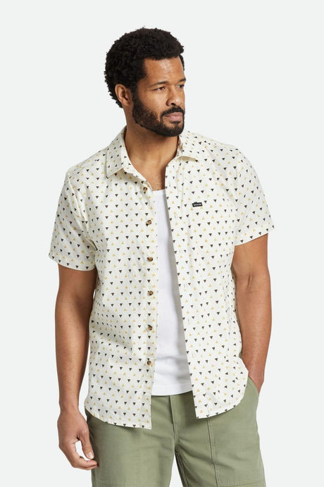 CHARTER PRINT S/S WVN - OFF WHITE/STRAW/DARK EARTH
