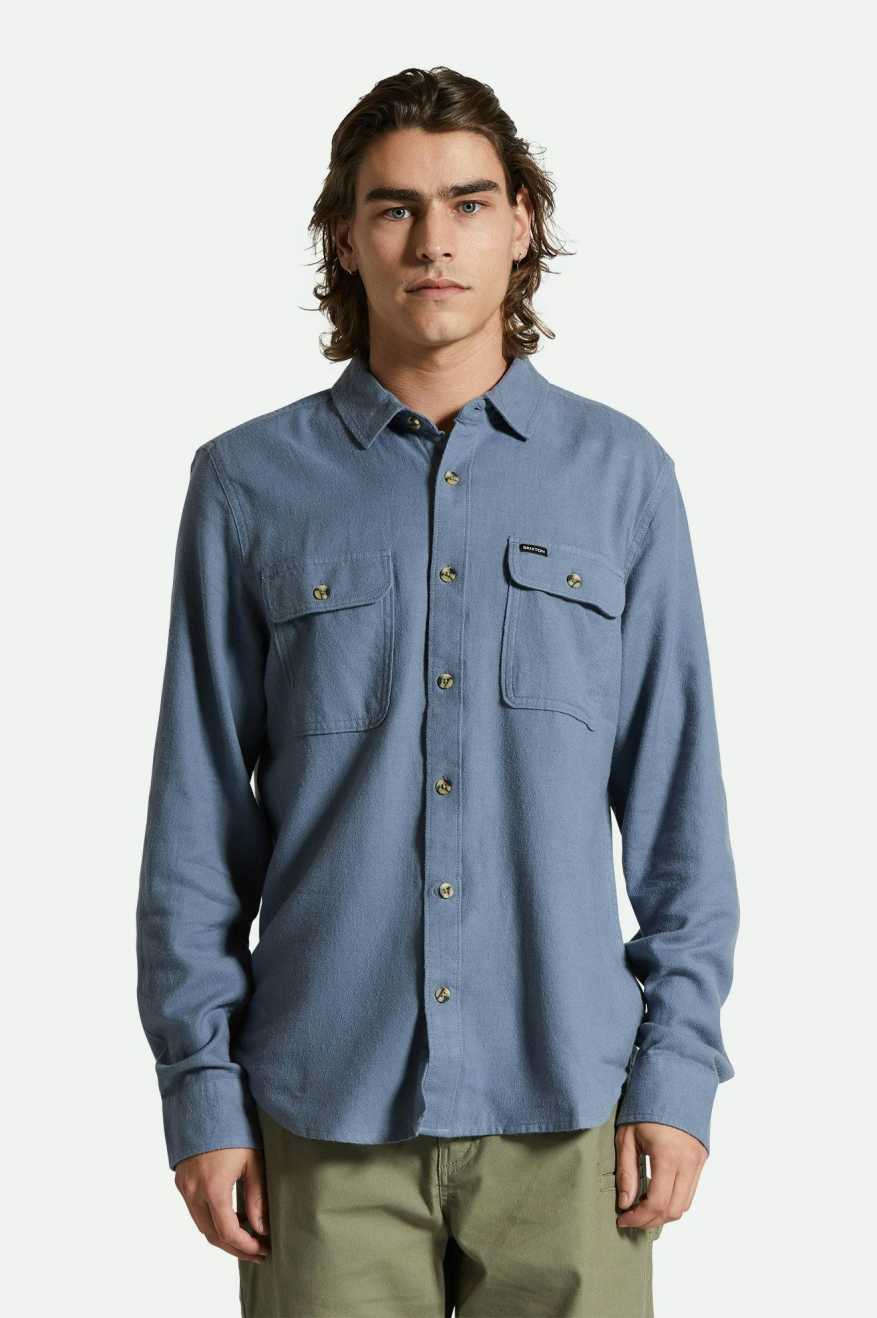 Bowery Light Weight Ultra Soft Flannel - Flint Stone Blue