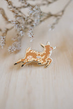 Load image into Gallery viewer, Deer Daylily Enamel Pin (With Locking Clasp)
