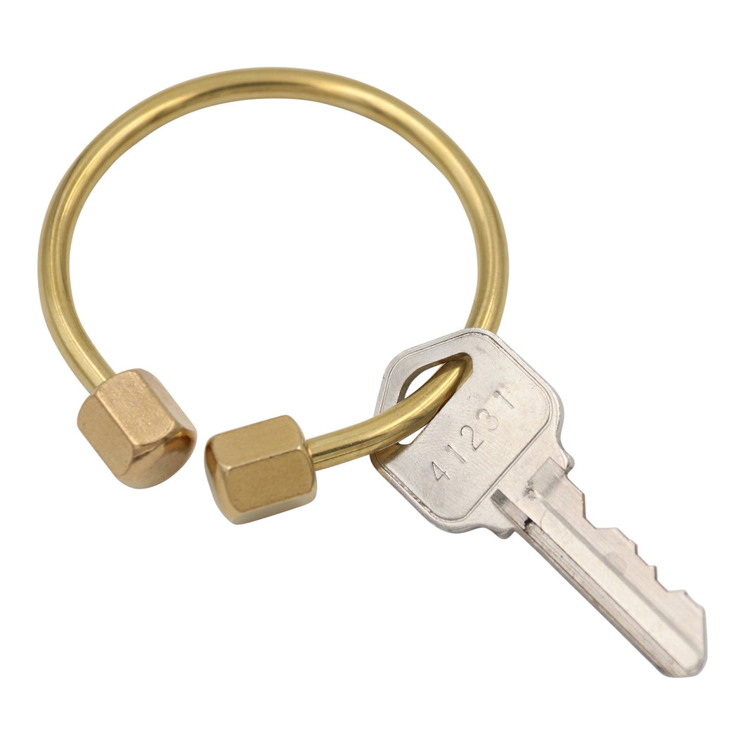 Brass Keyring - C Ring -Key Fob/Keychain With Screw Closure