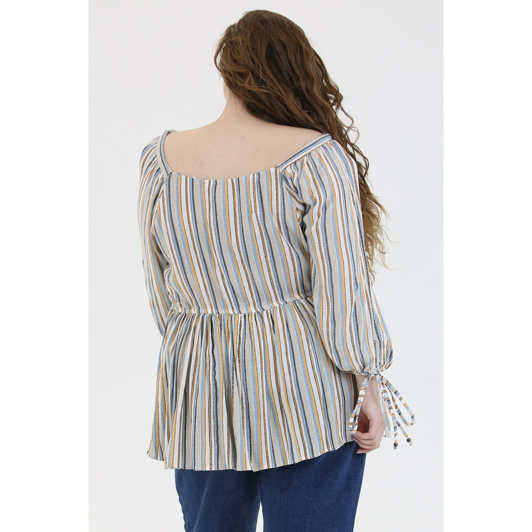 Plus Striped Blouse