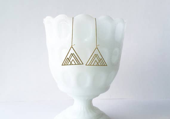 Overlapping Triangles Earrings