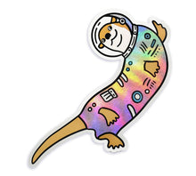 Load image into Gallery viewer, Space Otter Holographic Sticker
