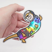 Load image into Gallery viewer, Space Otter Holographic Sticker
