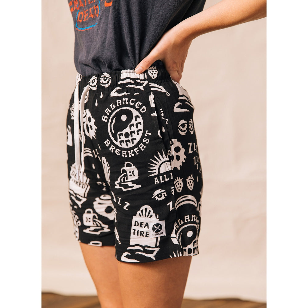 Dead Tired Breakfast & Coffee Walk Shorts