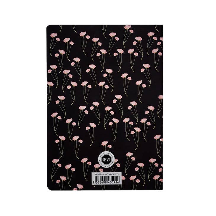 Poppies on Black Notebook