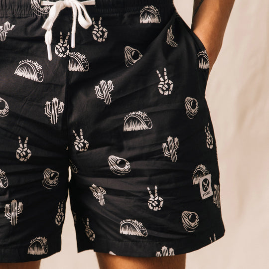 No Problemo Tacos &amp; Cactus Walk Shorts