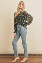 Load image into Gallery viewer, Gold Dust Ruffled Neck Blouse
