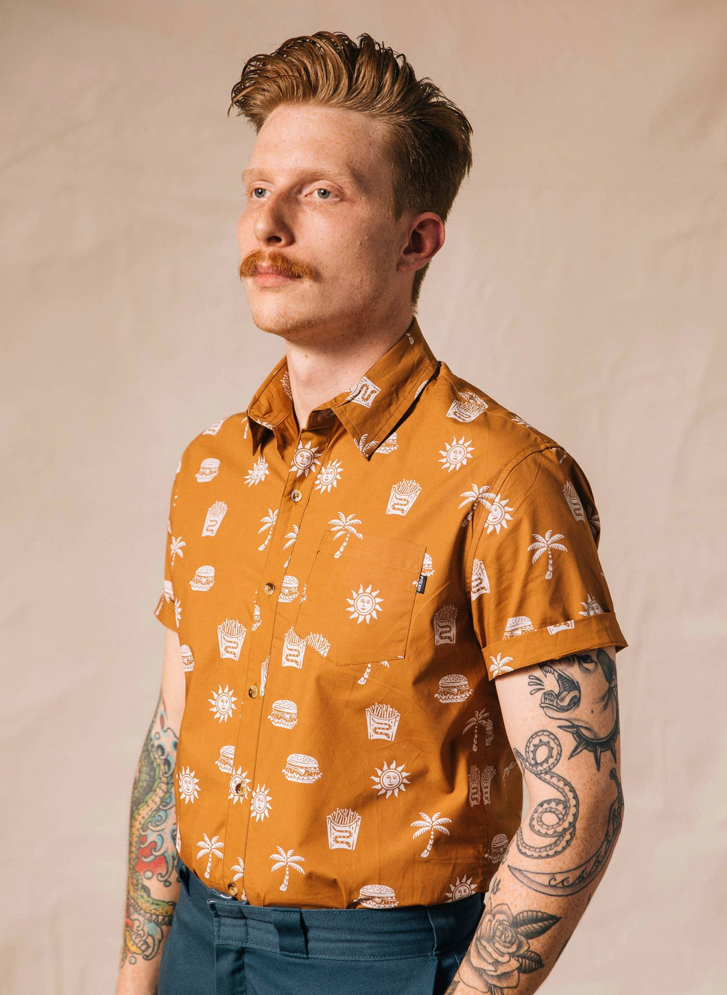 Take It Greasy Men's Button-Up
