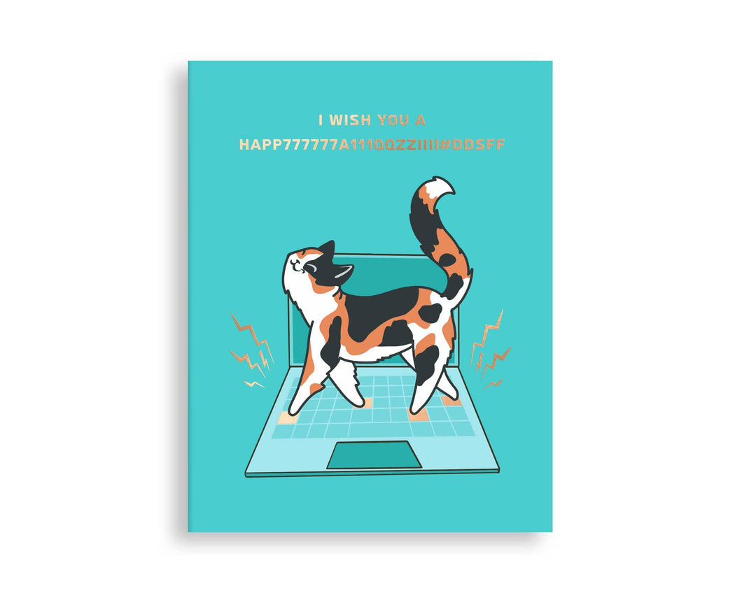 I Wish You a Happy.. Calico Cat Greeting Card