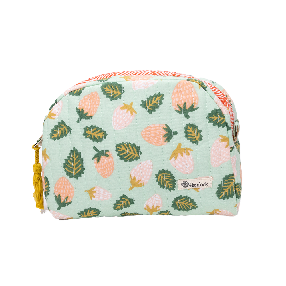 Suzette Small Quilted Scallop Zipper Pouch