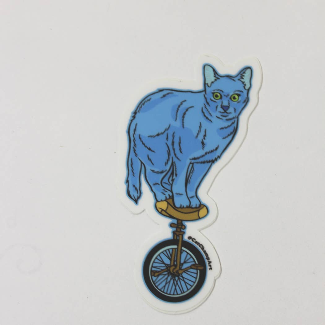 Sticker: Unicycle Cat, 2