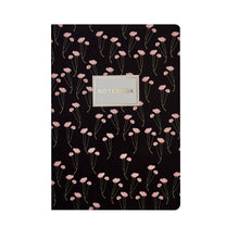 Load image into Gallery viewer, Poppies on Black Notebook
