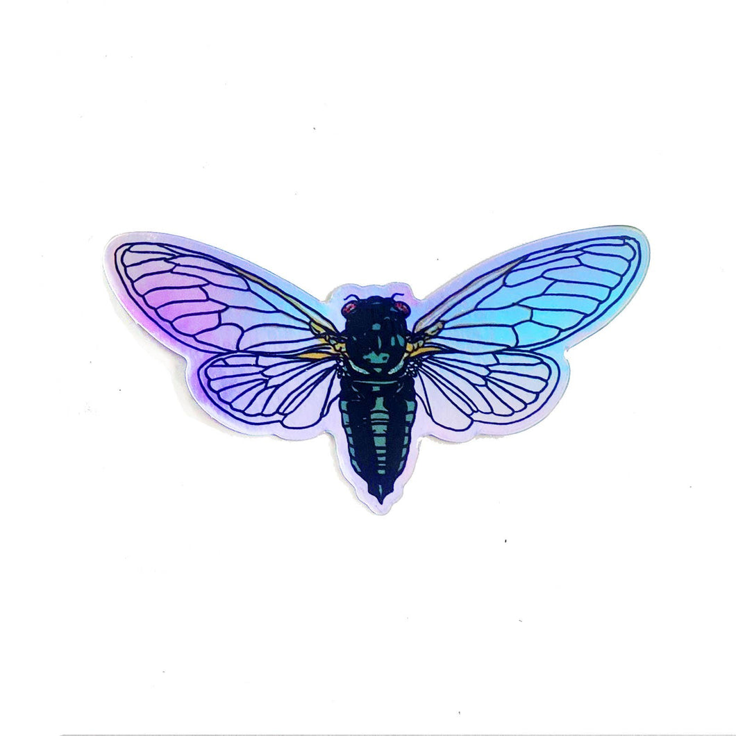 Holographic Cicada Sticker