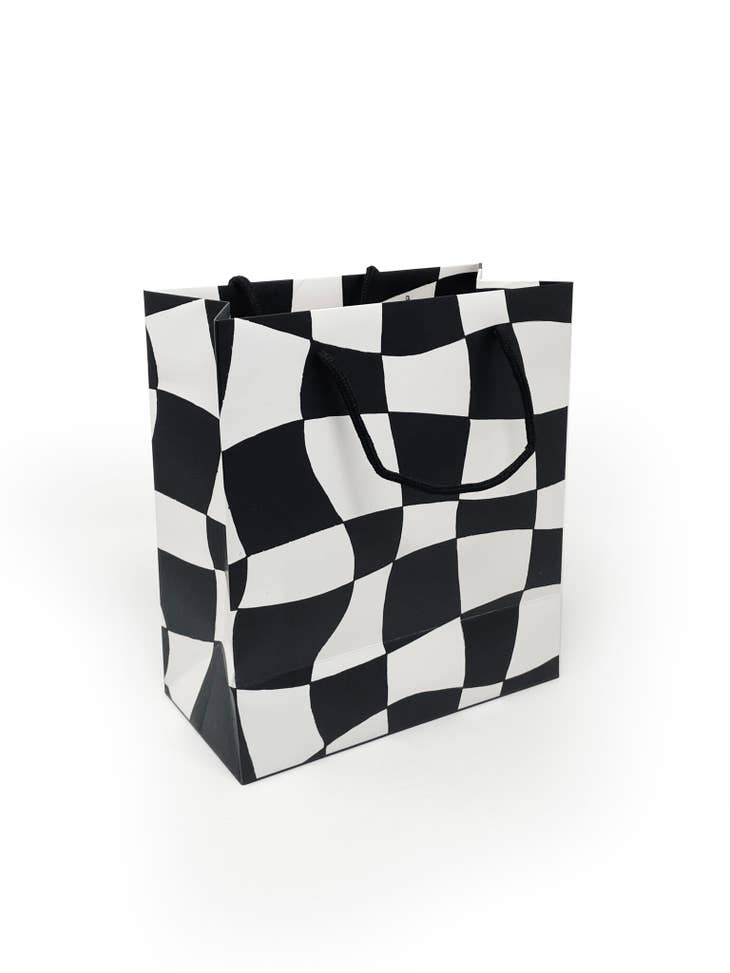 Warped Check Gift Bag