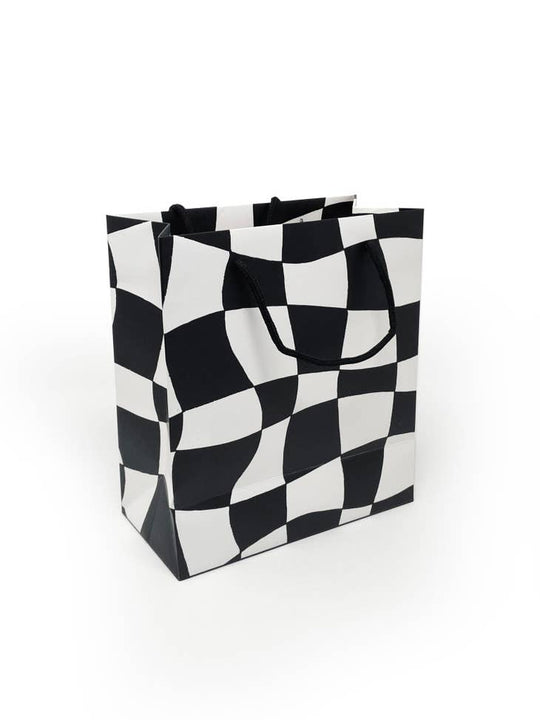 Warped Check Gift Bag