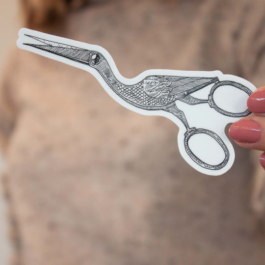 Embroidery Scissors 4x4 Die Cut Stickers