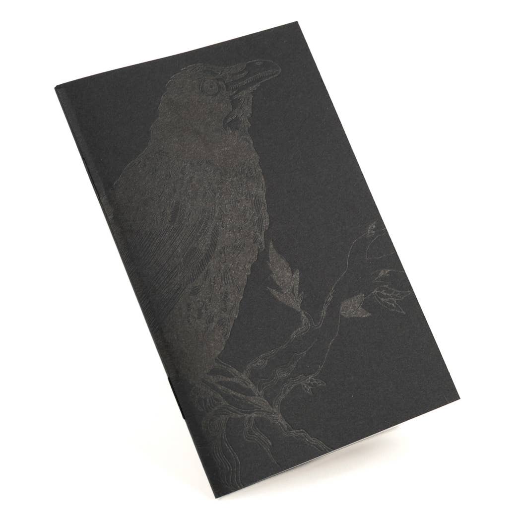 Raven Mono Birds - Large Notebook