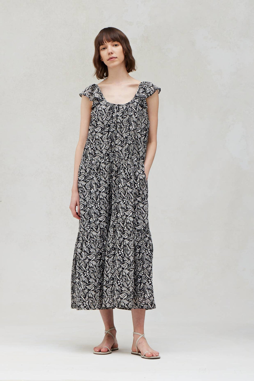 Printed Summer Midi Dress
