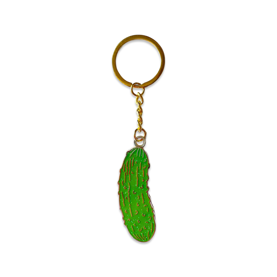 Enamel Pickle Keychain