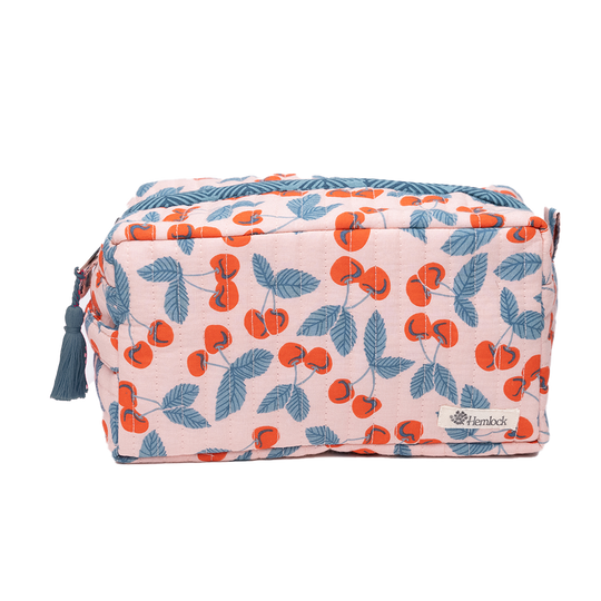 Cherry Quilted Box Tote