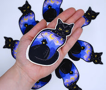 Load image into Gallery viewer, Twilight Cat - Matte Mirror Sticker
