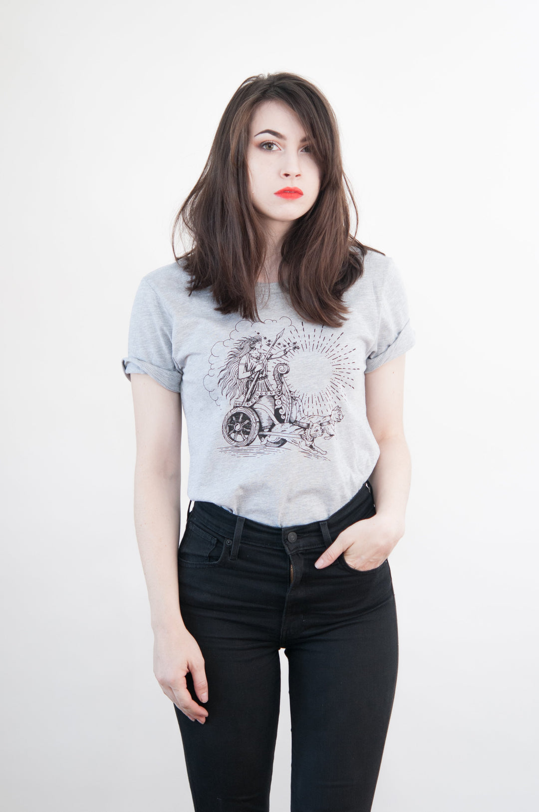 Freyja Cat Chariot T-Shirt (unisex)