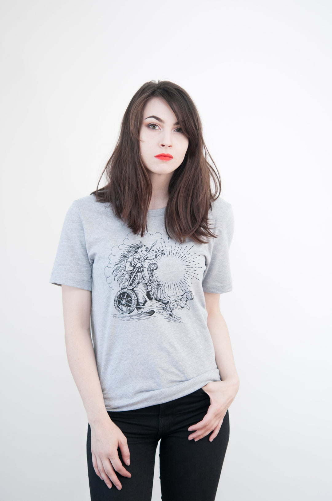 Freyja Cat Chariot T-Shirt (unisex)