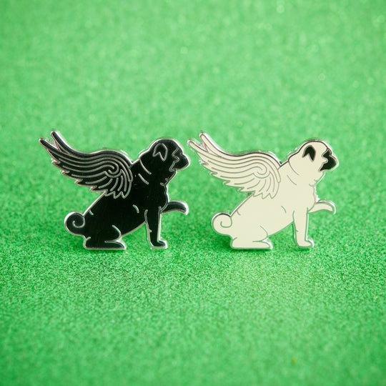 Pug Wings Pin