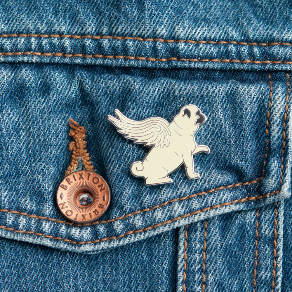 Pug Wings Pin