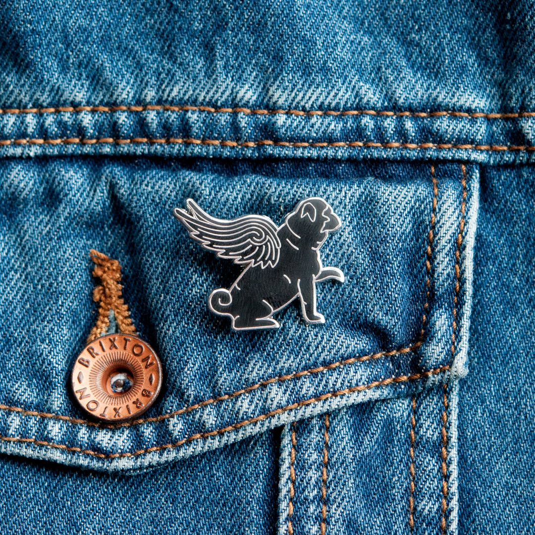 Pug Wings Pin