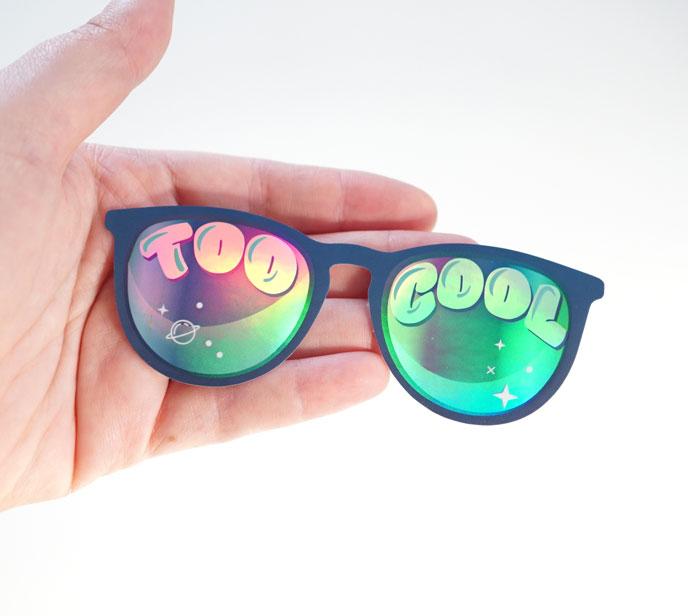 Too Cool Sunglasses Sticker