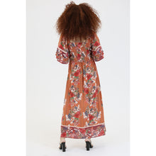 Load image into Gallery viewer, Blush Floral Dress with Kimono Sleeves
