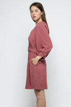 Load image into Gallery viewer, Linen Mini Dress with Self Belt
