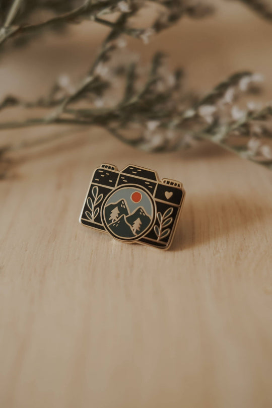 Camera Enamel Pin (With Locking Clasp)