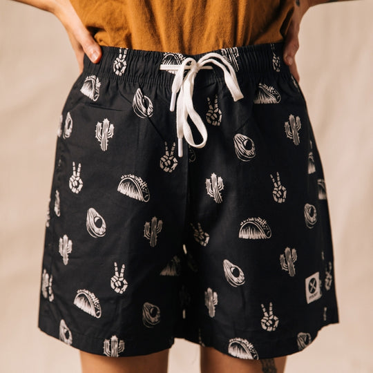 No Problemo Tacos &amp; Cactus Walk Shorts